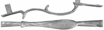 Triggerguard, Lancaster or Lebanon County Style, sand cast nickel silver